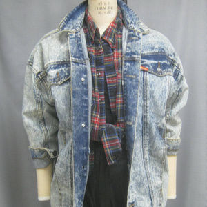 Vintage 80s JORDACHE Acid WASH DENIM jean Jacket